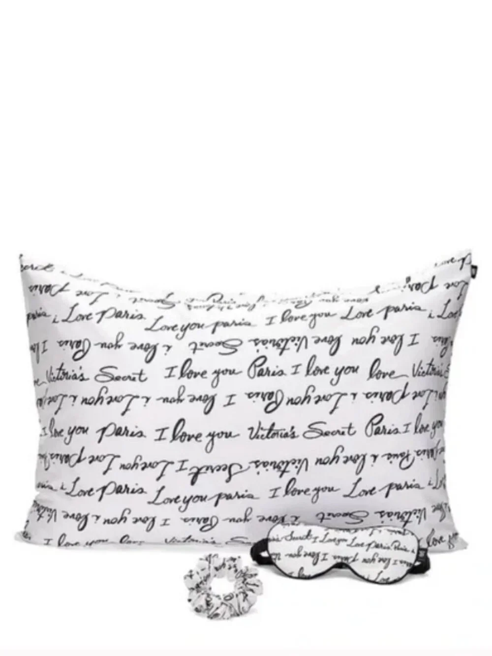 Victoria's Secret 3-Piece Satin Accessories Gift Set Pillowcase NIB!
